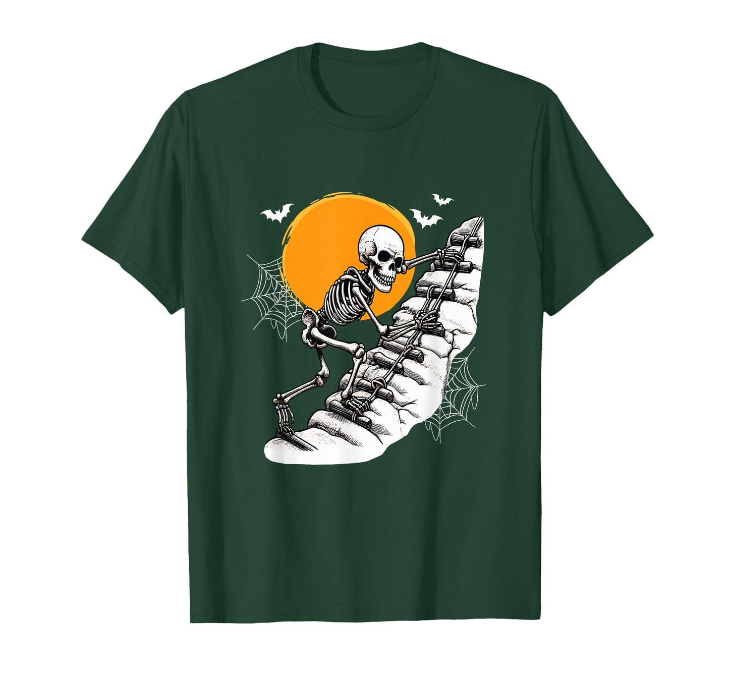 Skeleton Climbing Halloween Costume Sports Lover Family T-Shirt