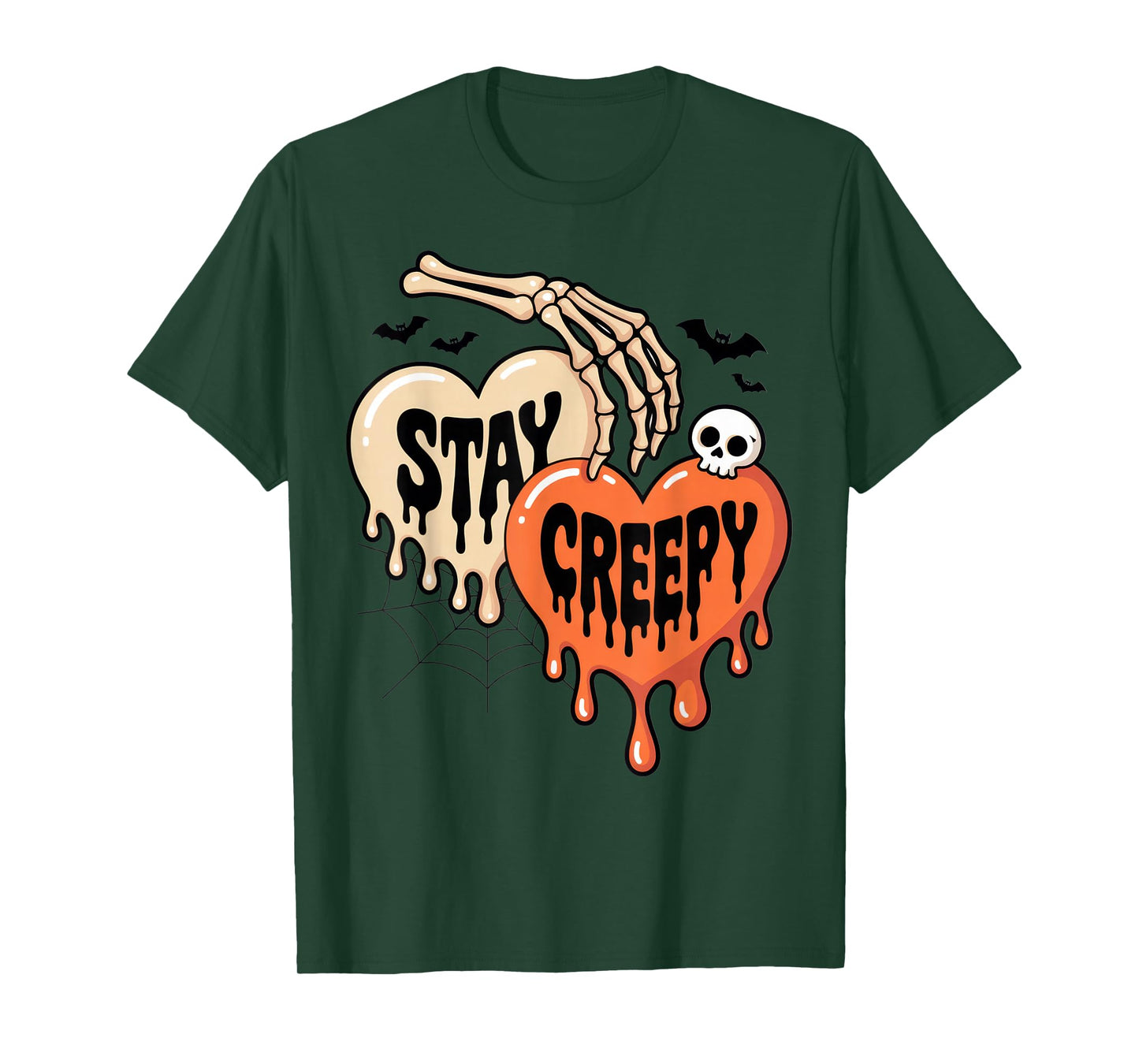 Stay Creepy Halloween Skeleton Lovers Spooky Vibe T-Shirt
