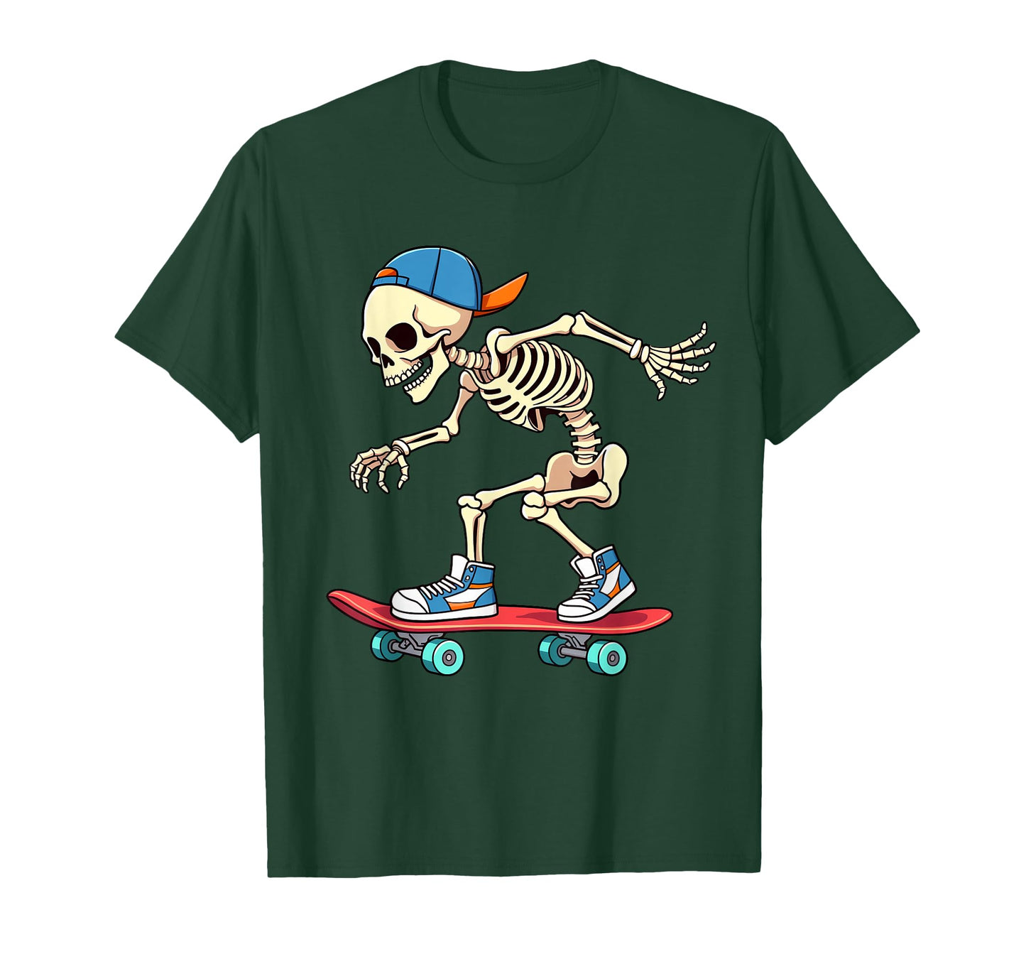 Skeleton Skateboarding Skater Street Skating Boys Kids T-Shirt