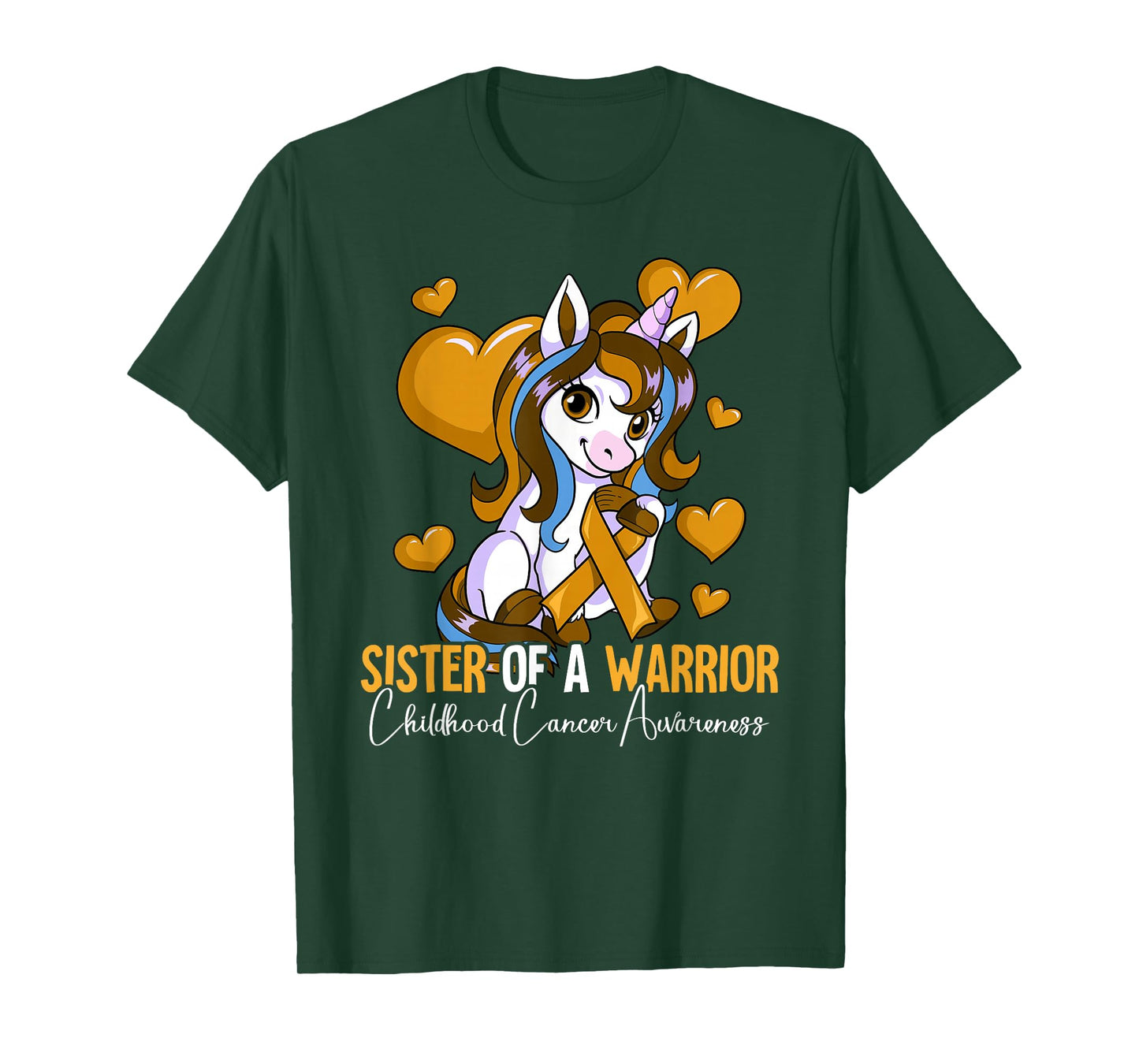 Sister Of A Warrior Childhood Cancer Awareness T-Shirt