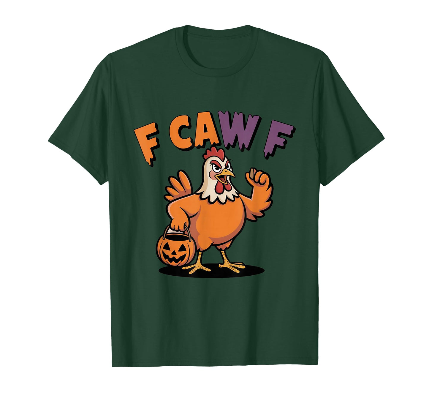 F-Caw-F Funny Chicken Humor Halloween Pumpkin T-Shirt