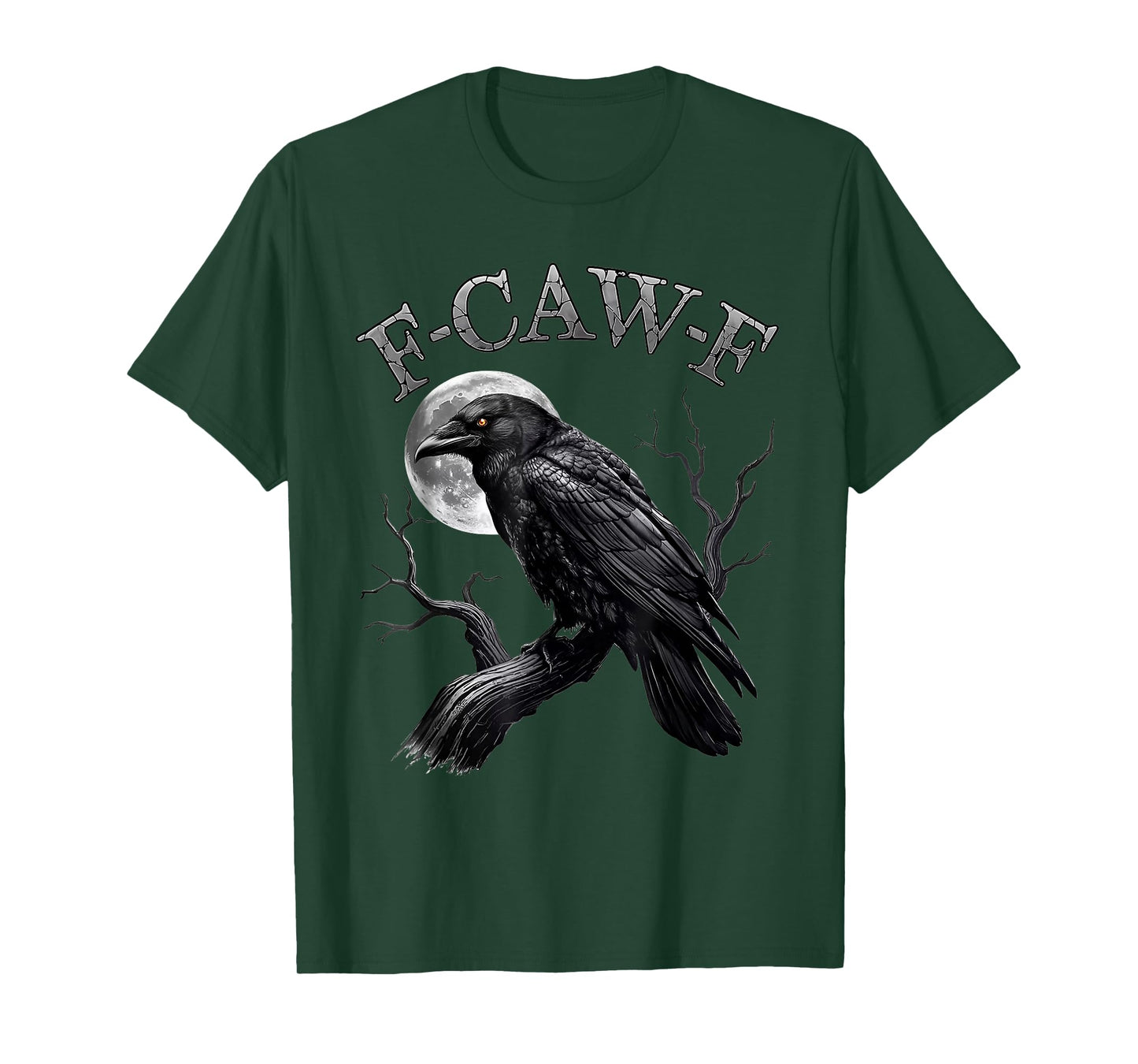 F Caw F Funny Crow Moon Gothic T-Shirt