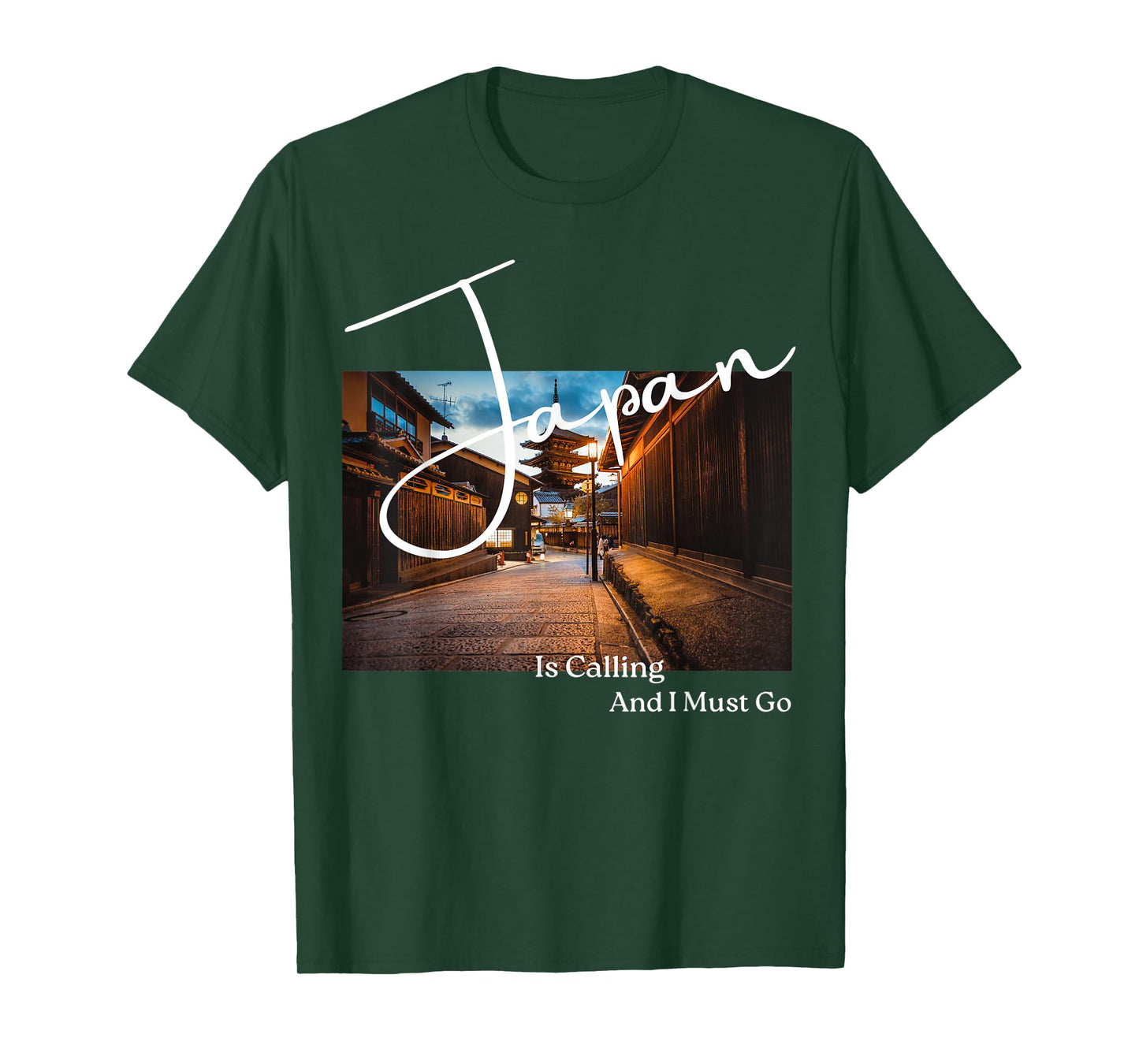 Japan is Calling and I must go Kyoto Temple Photo, Aesthetic T-Shirt