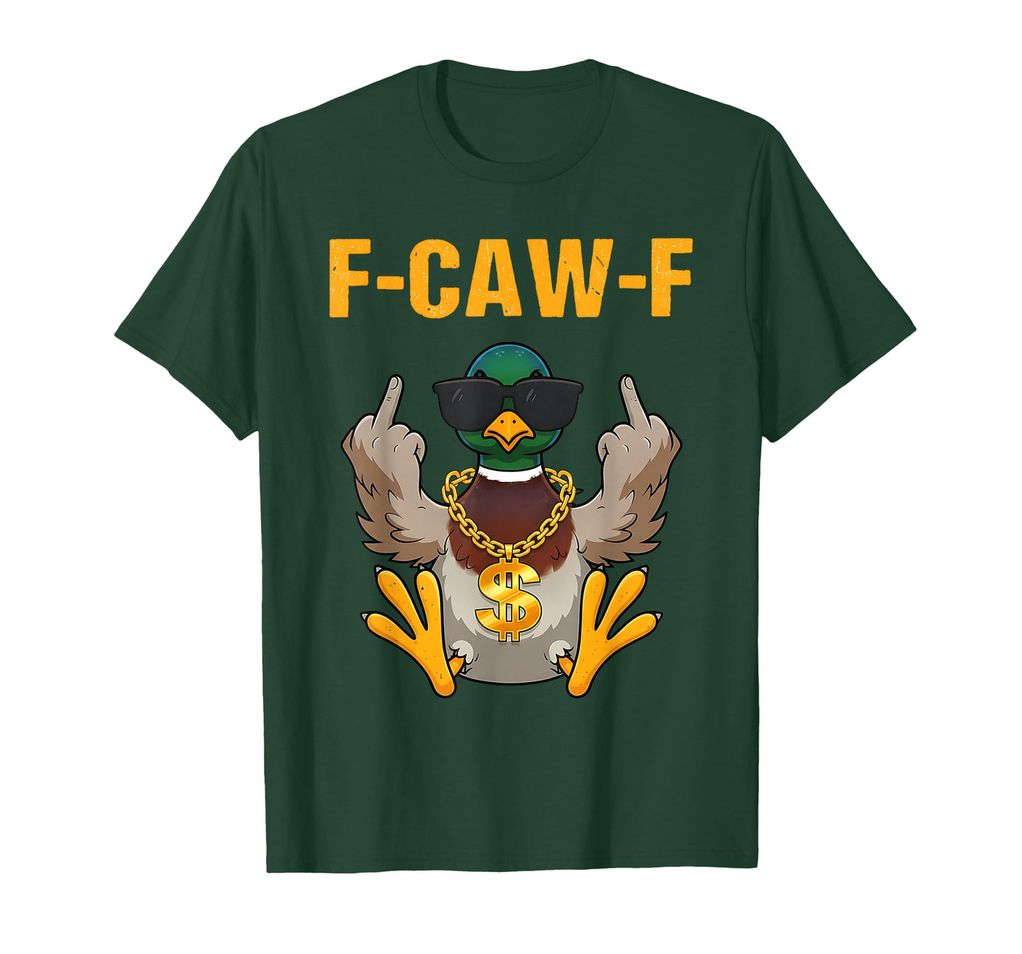 F Caw F Waterfowl Mallard Duck Hunting Camo Duck Hunters T-Shirt