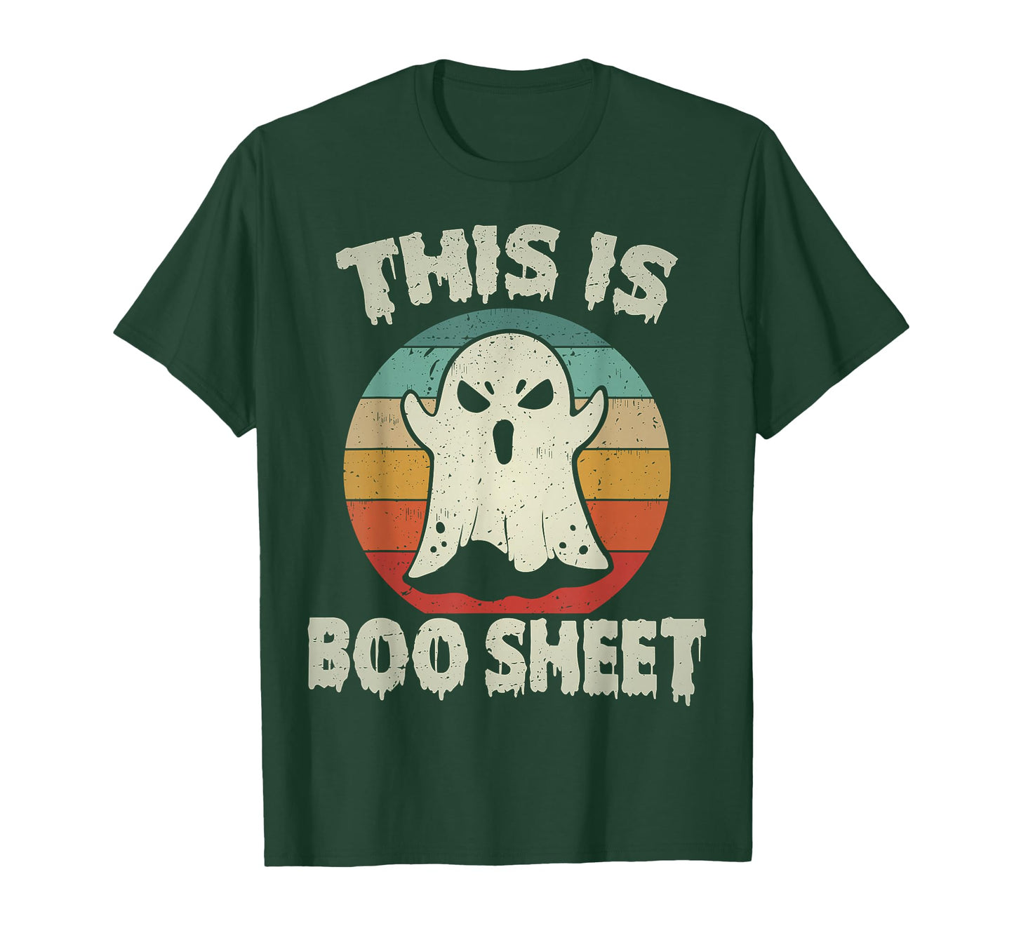This is Boo Sheet Ghost Retro Halloween Costume Men Women T-Shirt