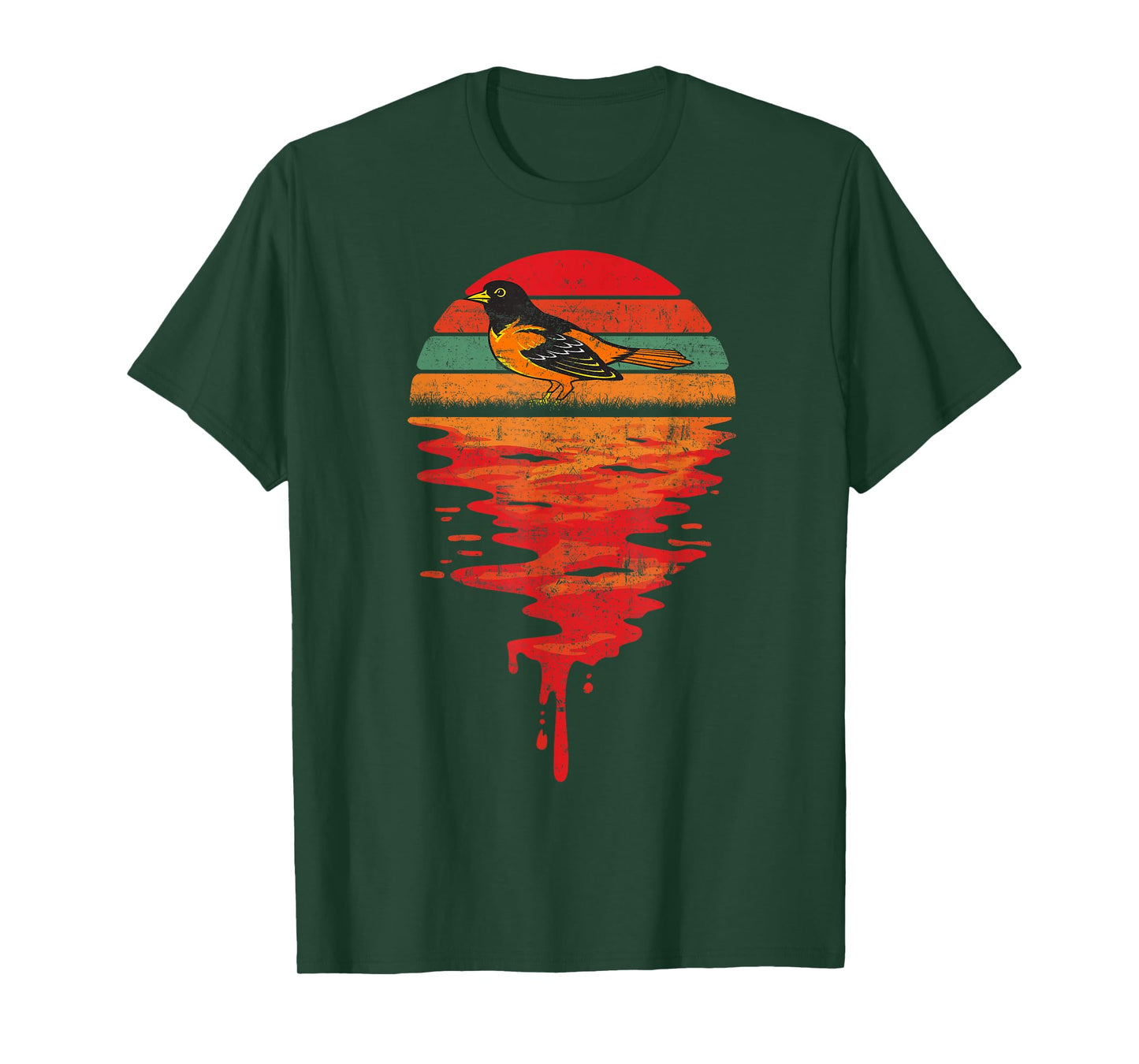 Retro Sunset Vintage Baltimore Oriole T-Shirt