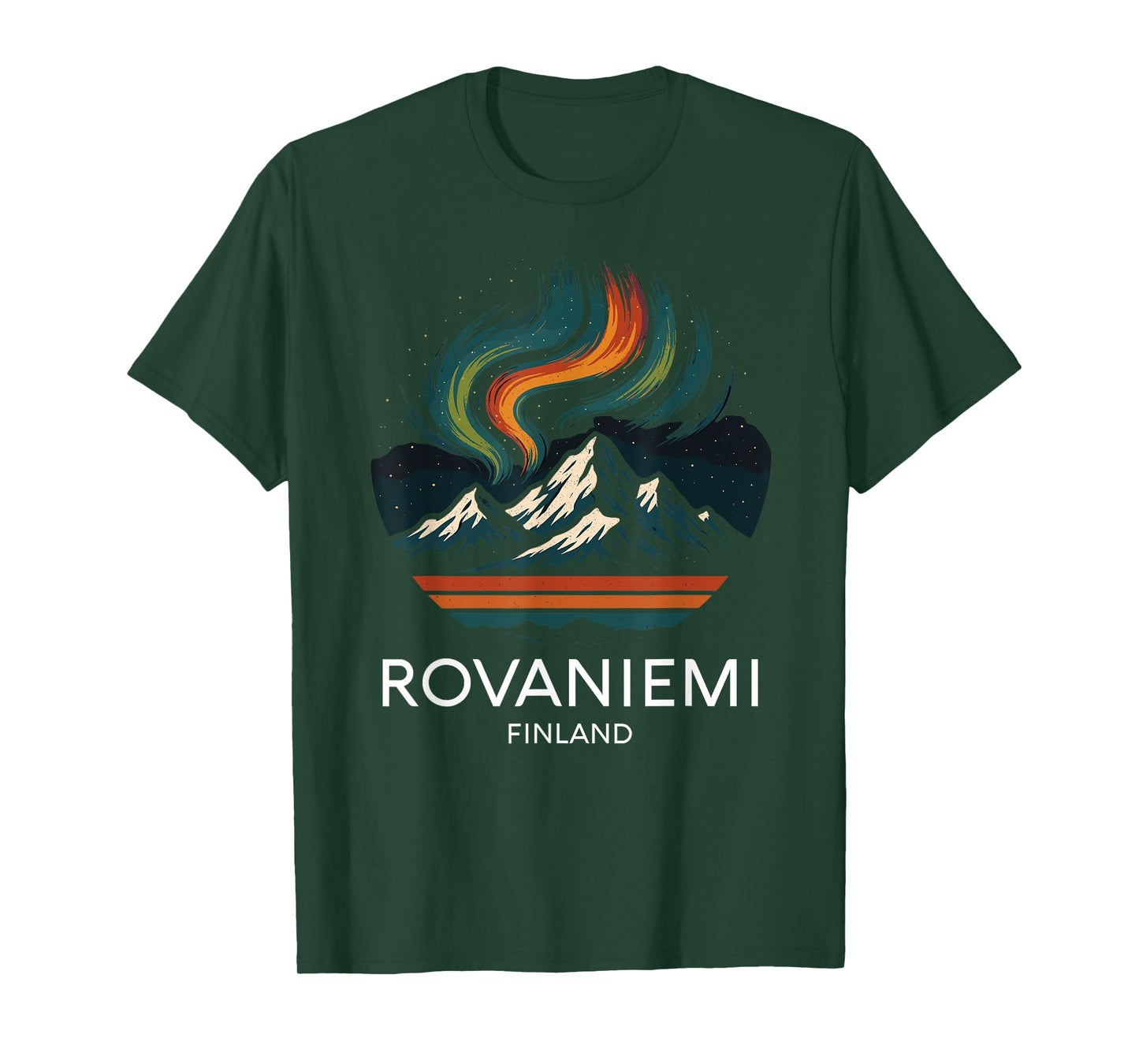 Rovaniemi Finland Northern Lights Arctic Aurora Borealis T-Shirt