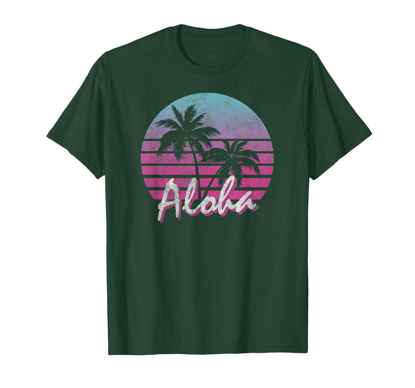 Aloha Hawaii Hawaiian Island Palm Beach Surf Vintage T-Shirt for Men Women Kids