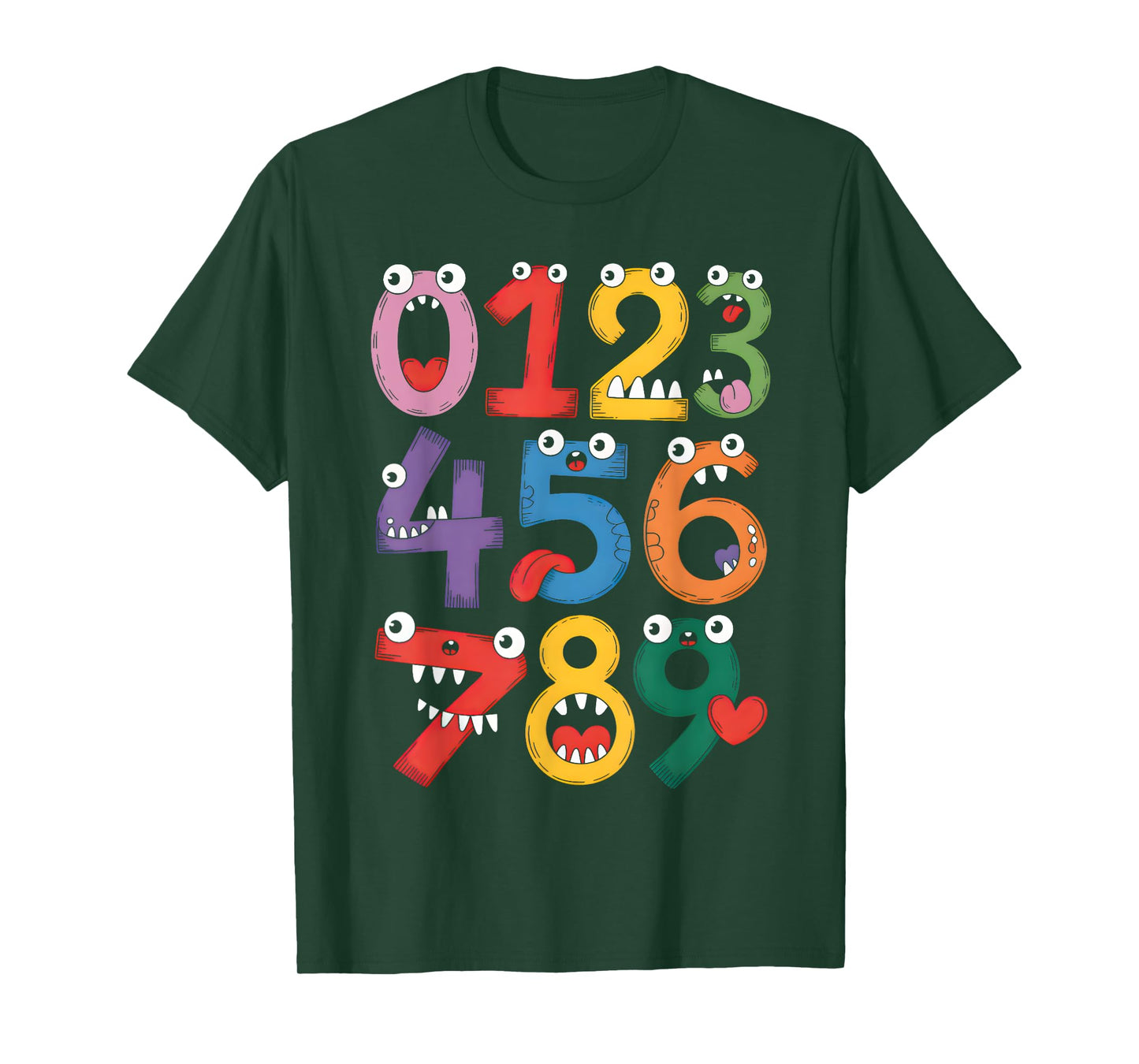 Funny Numbers Day Maths Back To School Teacher Kids Number T-Shirt