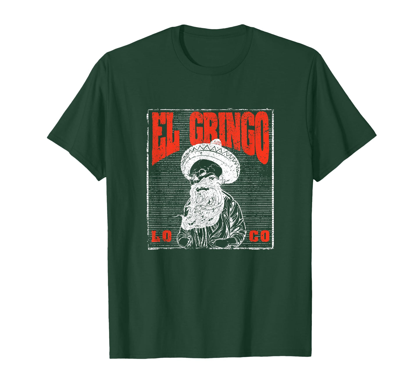 Bad Hombre Funny Cinco De Mayo Fiesta Party El Gringo Loco T-Shirt