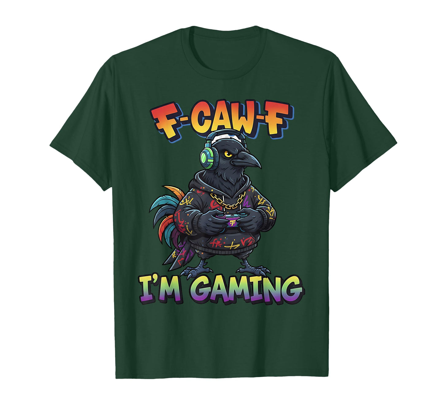 F-Caw-F Crow Game Meme Funny Gamer Raven FCAWF I'm Gaming T-Shirt