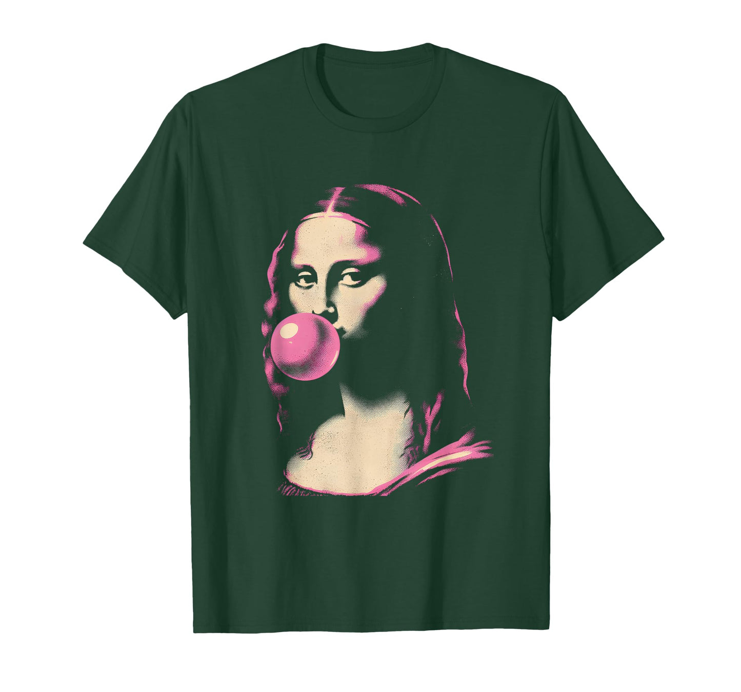 Mona-Lisa Blowing Bubble Gum - Funny Vintage Graphic Gum T-Shirt