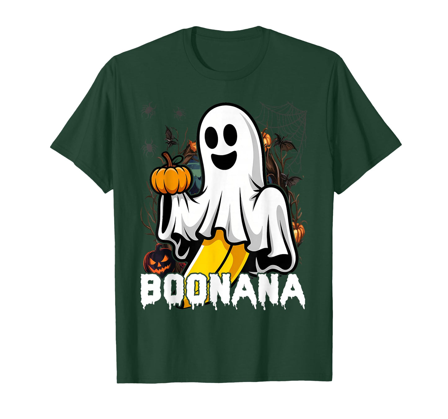 Halloween Boonana Funny Skeleton Inside Banana Quirky T-Shirt