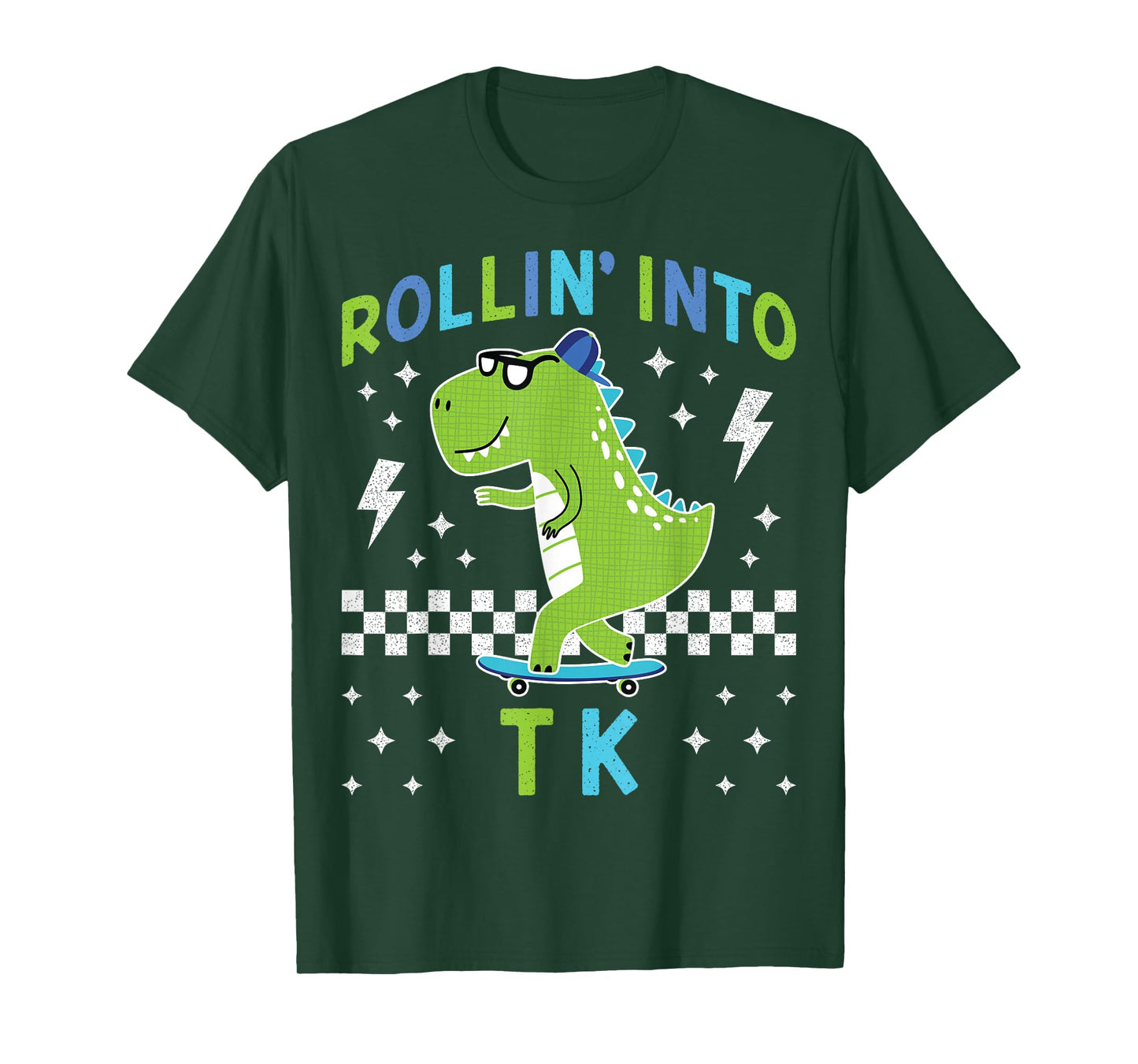 Rollin Into TK Dinosaur Back to School Kid I’m Ready for TK T-Shirt
