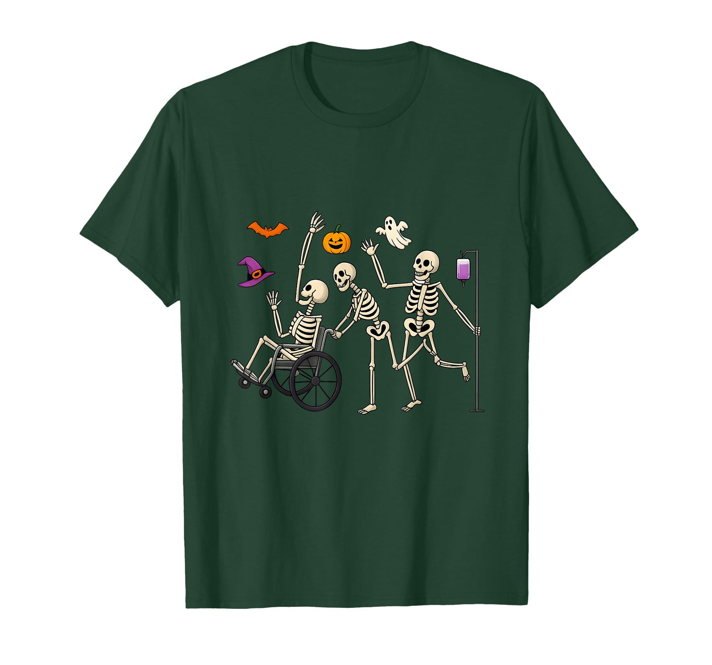 Nurse Skeletons Funny Halloween Healthcare Crew T-Shirt