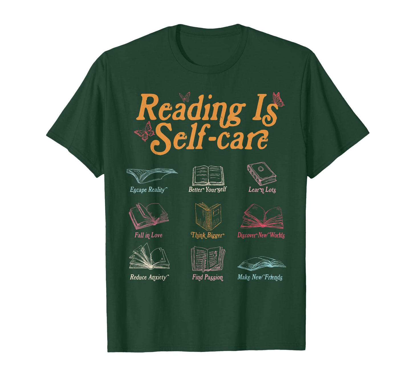 Reading Is Self Care Mental Health Read More Book T-Shirt