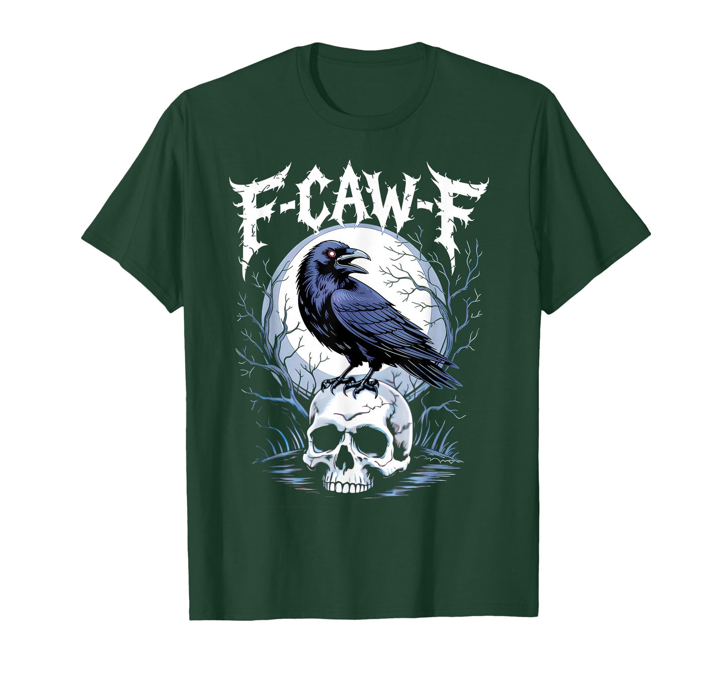 Halloween F Caw F Black Bird F-Caw-F Crow Women Men T-Shirt