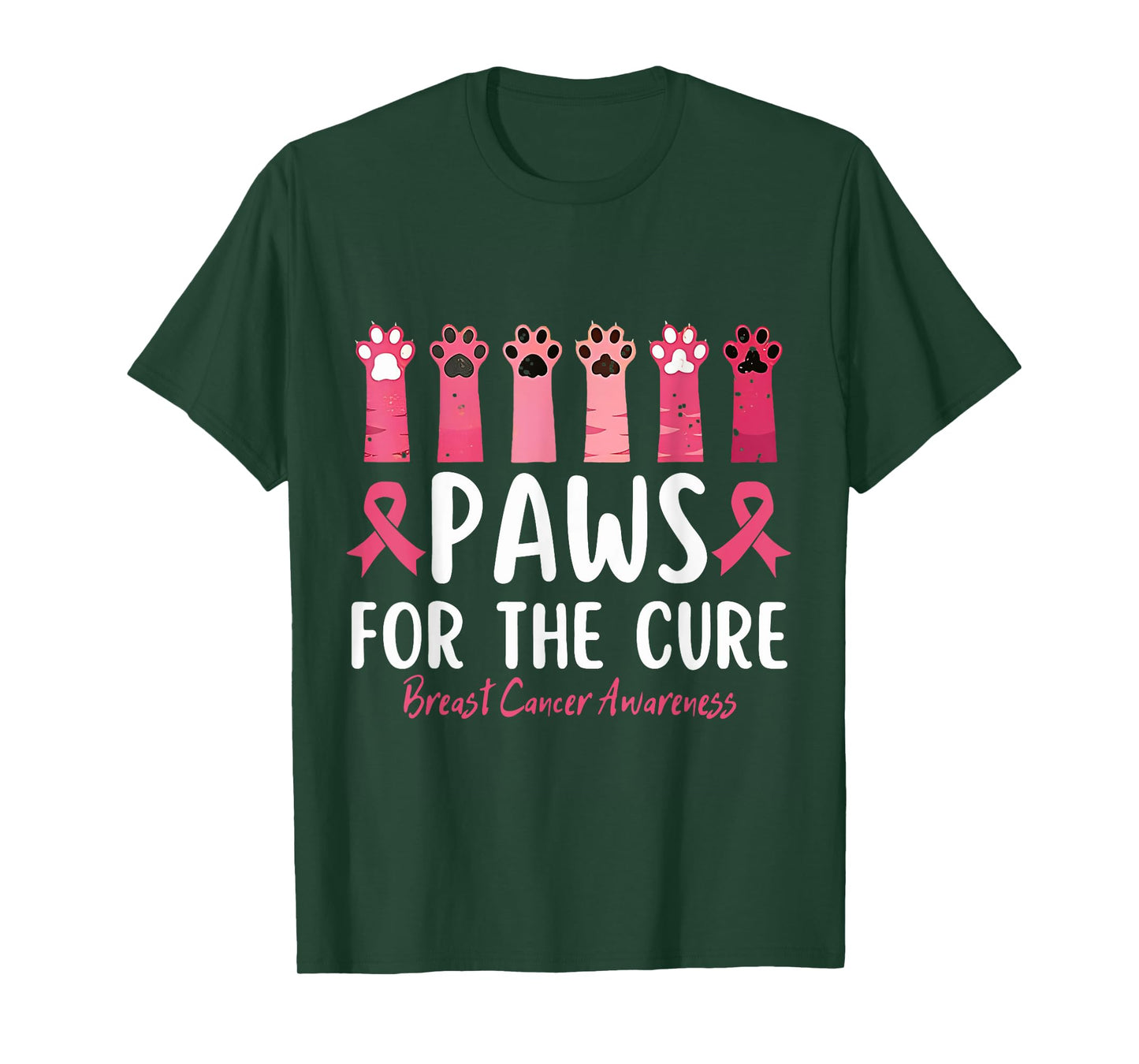 Paws For The Cure Breast Cancer Awareness T-Shirt