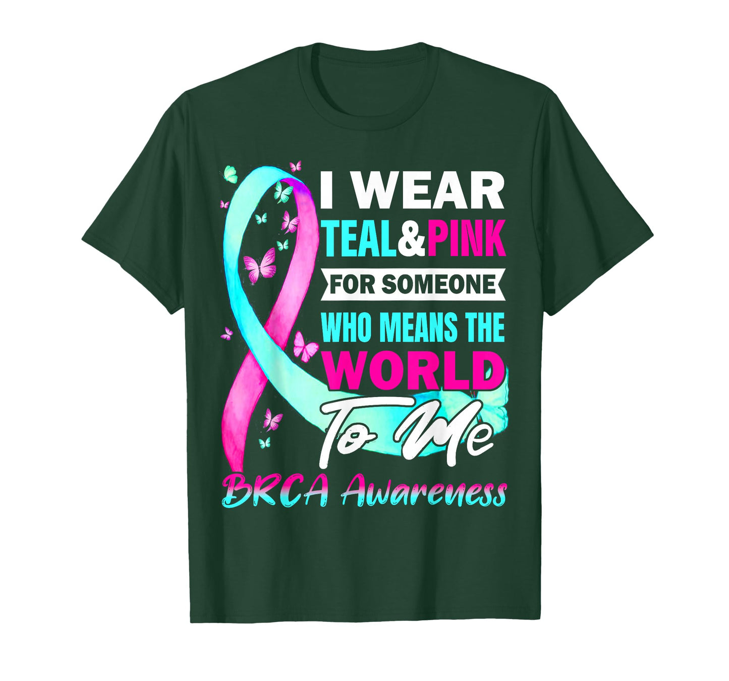 BRCA Awareness Breast and Ovarian Cancer Support T-Shirt