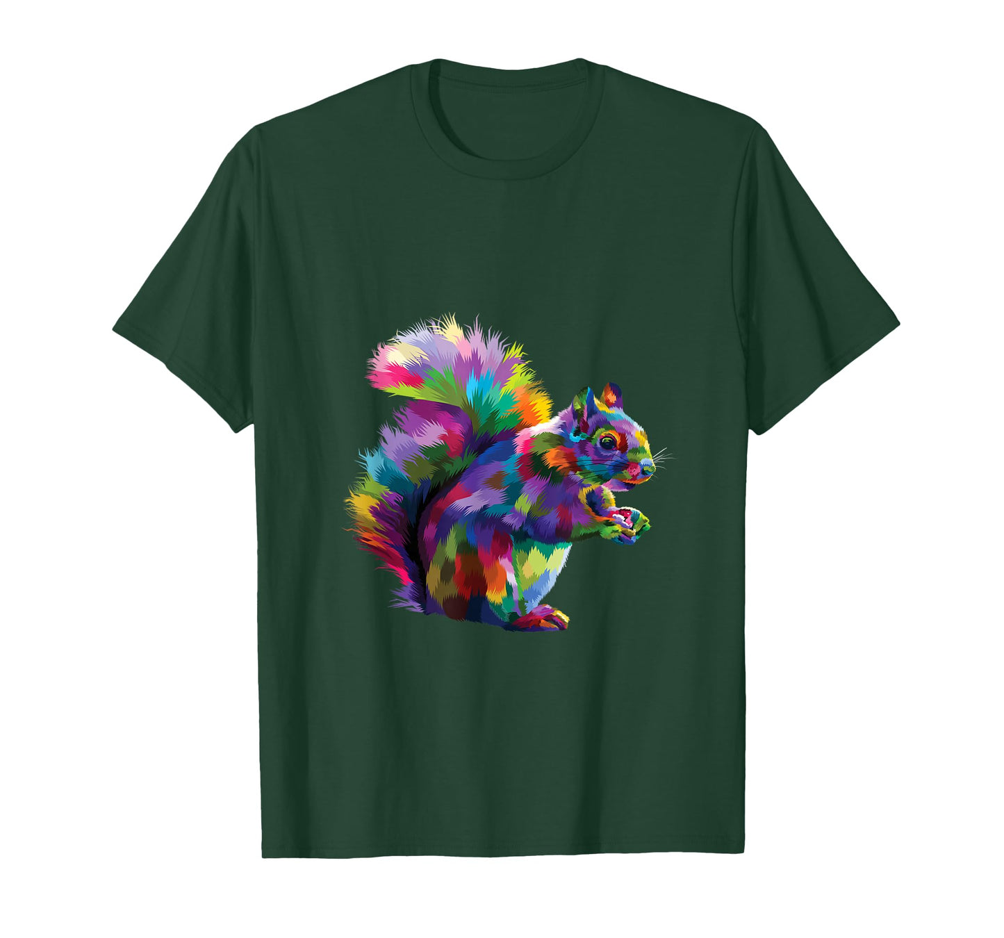 Cute Rainbow Squirrel Vibrant Forest Squirrel Tribute T-Shirt