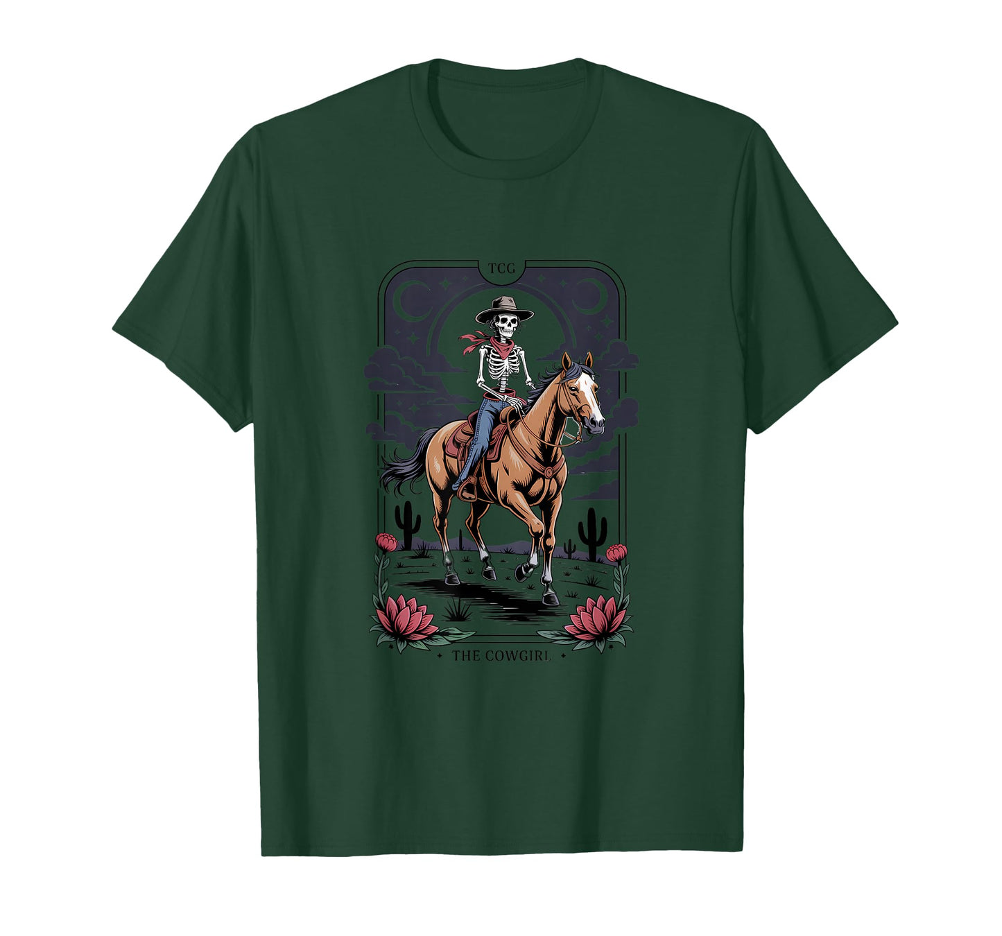 The Cowgirl Skeleton Tarot Design T-Shirt