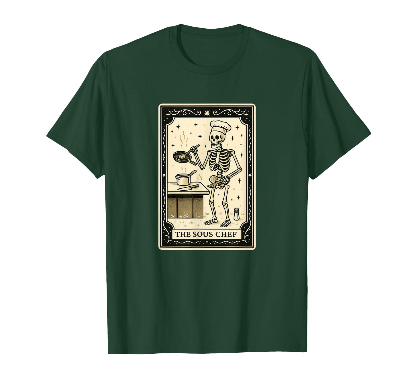 The Sous Chef Tarot Card Halloween Spooky Cook Cooking T-Shirt