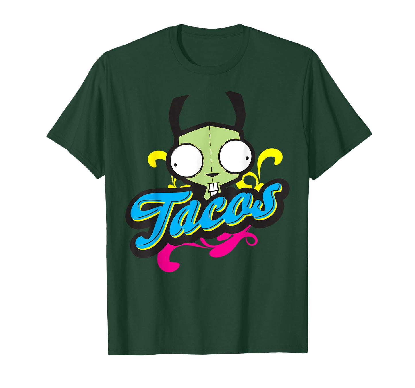 Invader Zim Gir Taco Bold Text T-Shirt