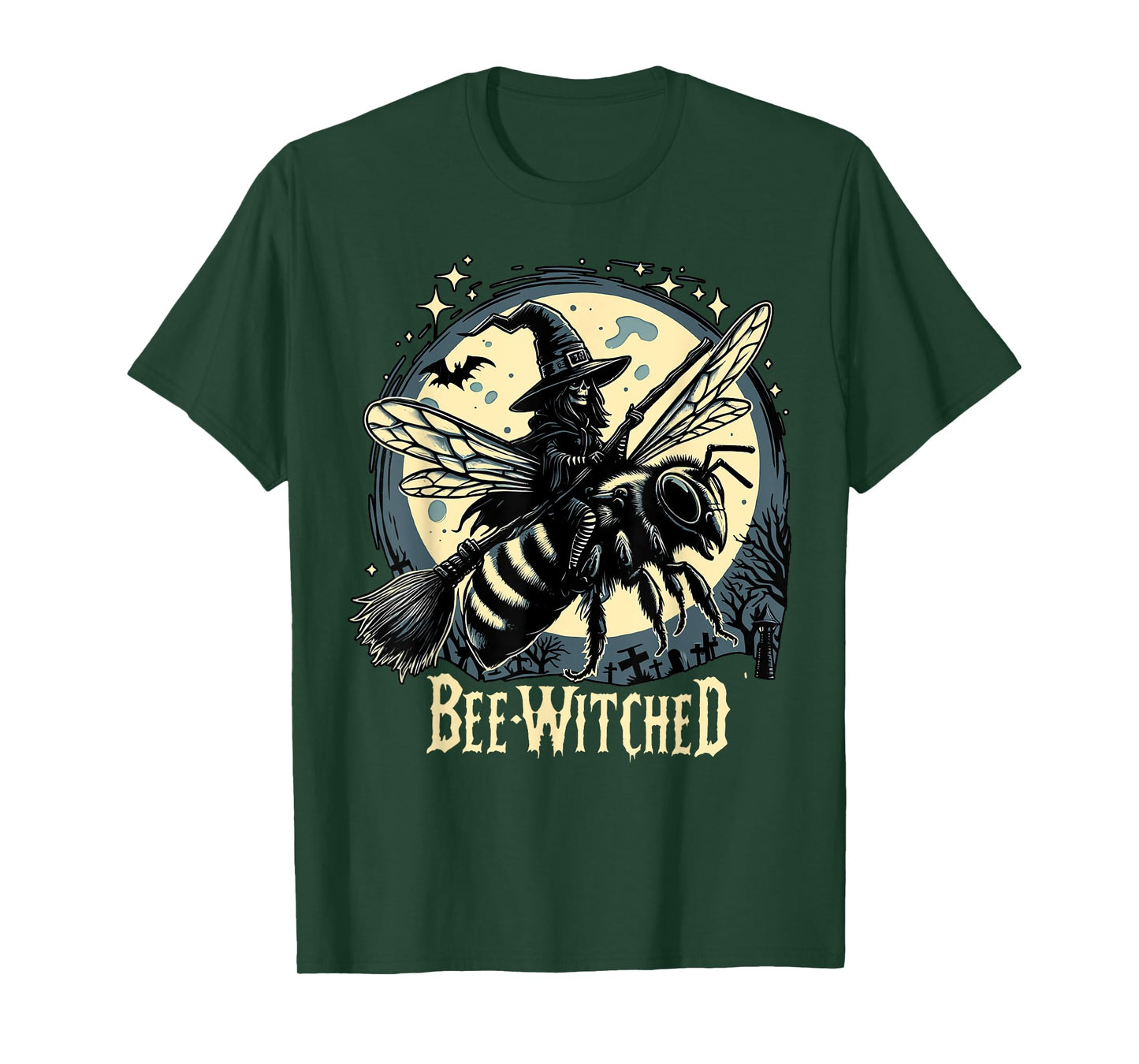 Bee Witched Halloween Skeleton Spooky Beekeeper Lover T-Shirt