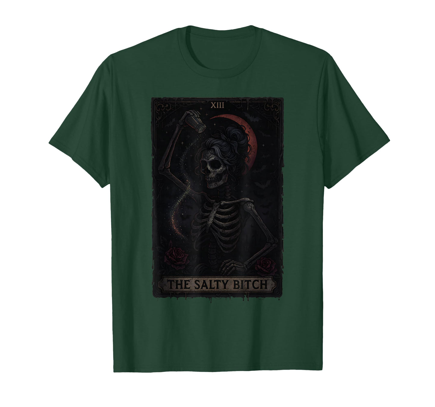 The Salty Bitch Tarot Card Skeleton T-Shirt