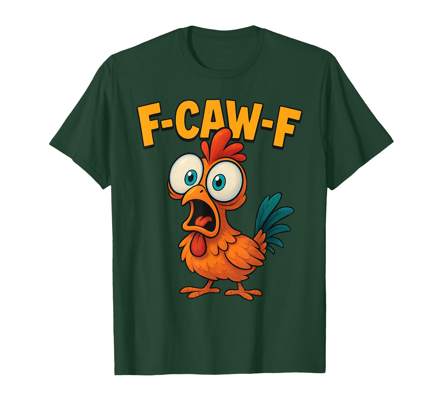 F-Caw-F Chicken Funny Screaming Rooster Meme Vintage Weird T-Shirt