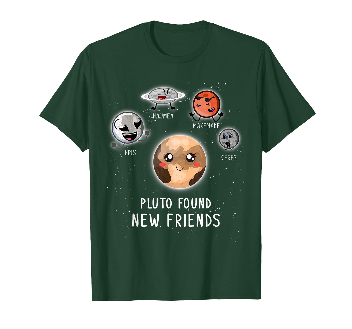 Pluto Found New Friend Planet Face T-Shirt