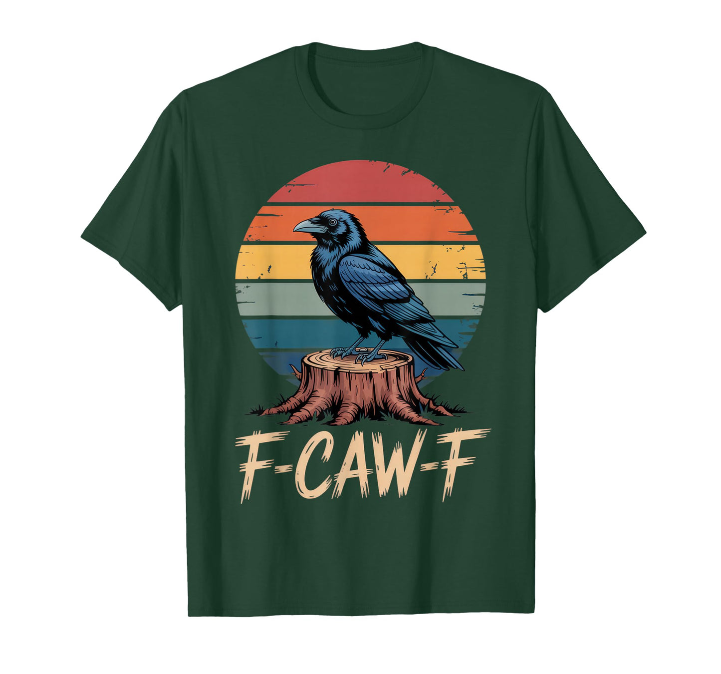 F-CAW-F Crow Lovers Quirky Humor Halloween Vibes T-Shirt