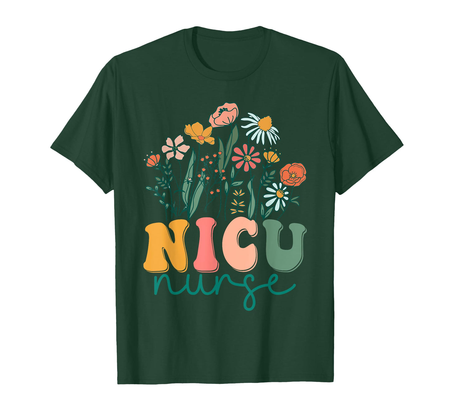 Groovy Wildflower Nicu Nurse Tees T-Shirt