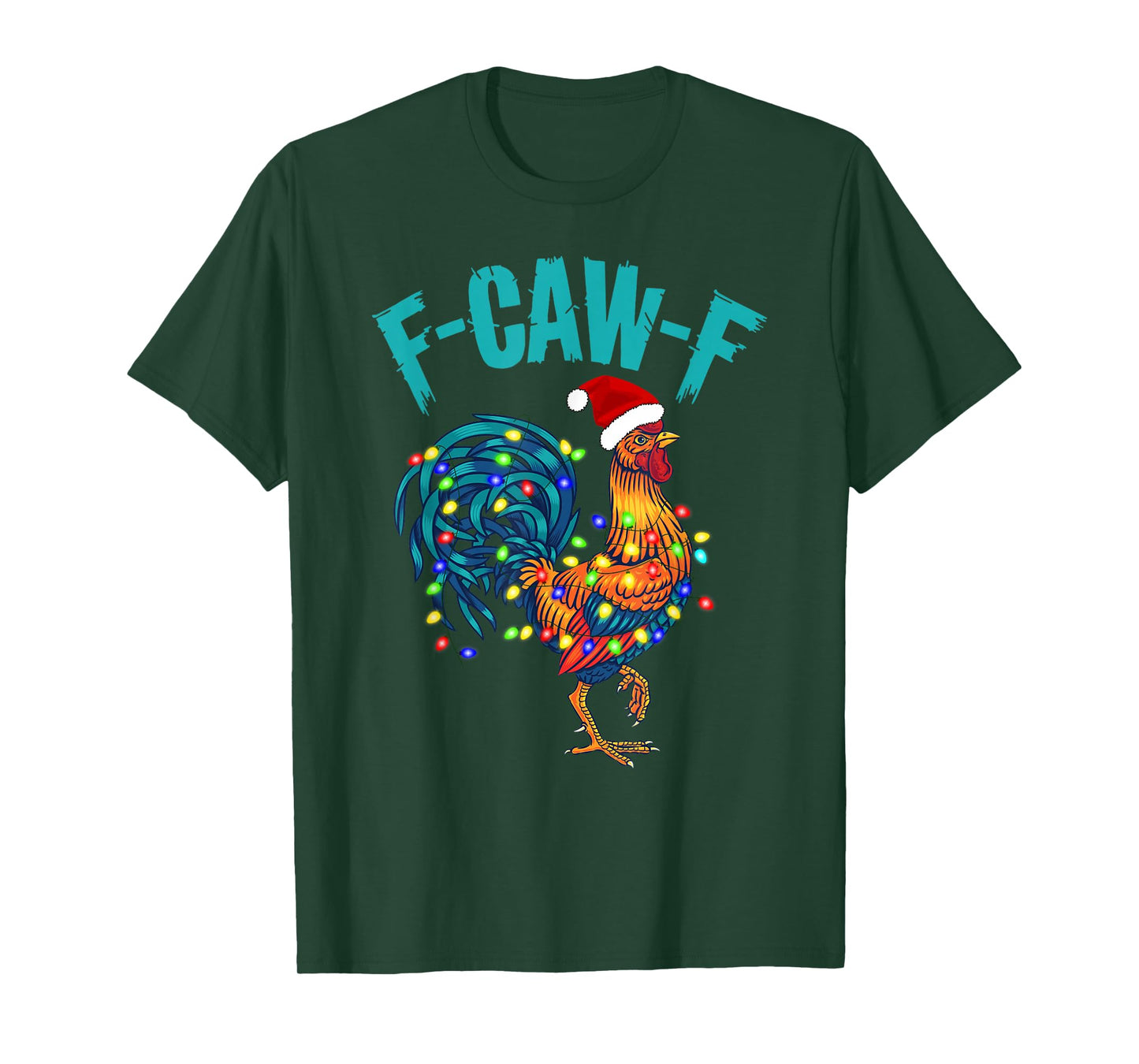 F-Caw-F Funny Chicken Humor Rooster Meme Christmas Pajamas T-Shirt