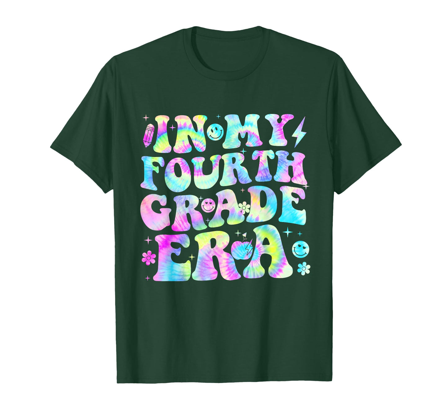 Groovy In My Fourth Grade Era First Day 4th Grade Tie Dye T-Shirt