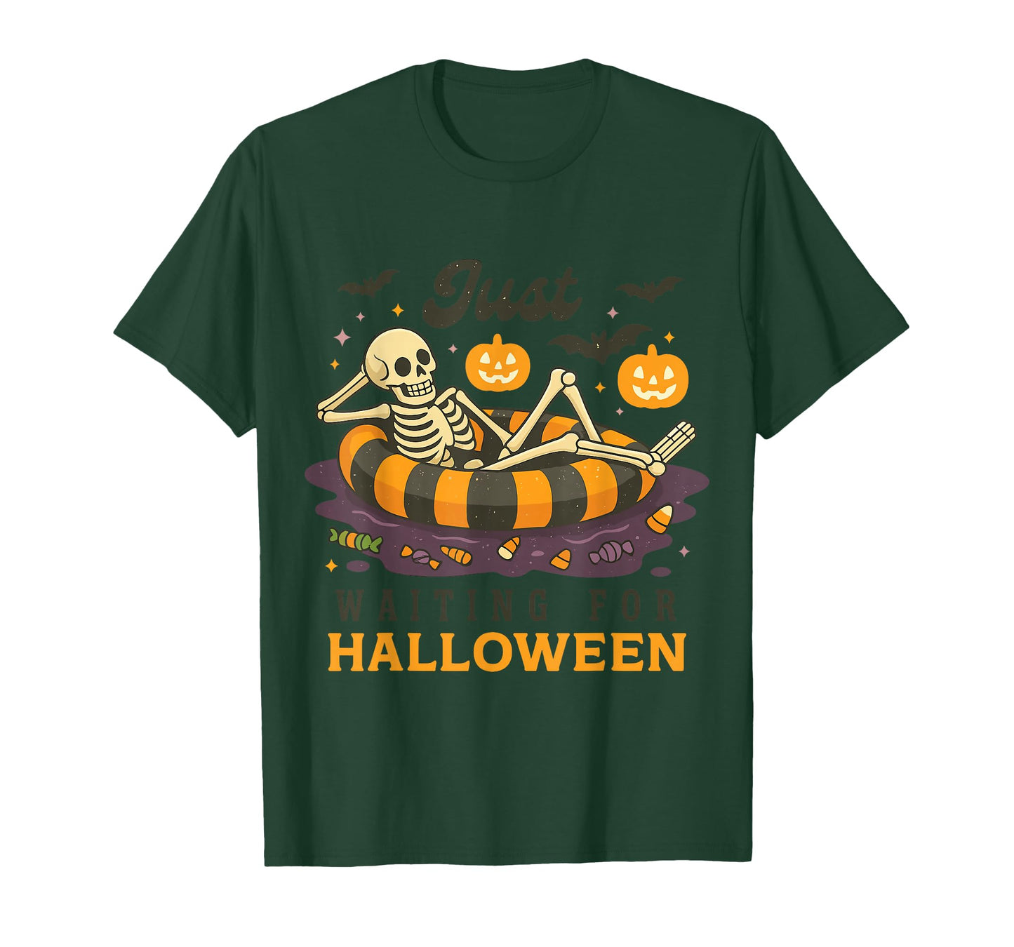 Just Waiting for Halloween Summerween Shirt T-Shirt