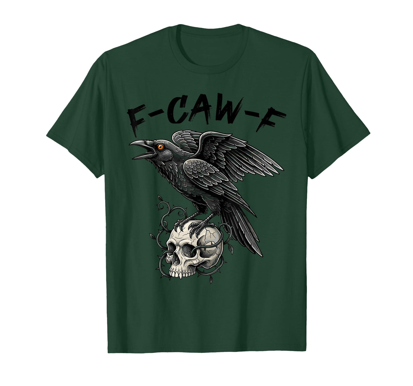 Black Crow, F-Caw-F Funny Black Bird Moon Gothic T-Shirt