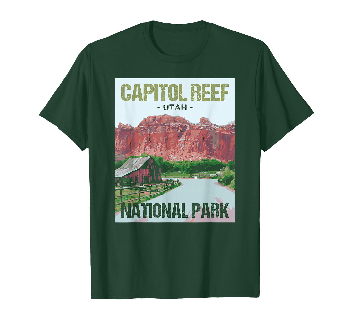 Capitol Reef National Park Utah Poster Design T-Shirt