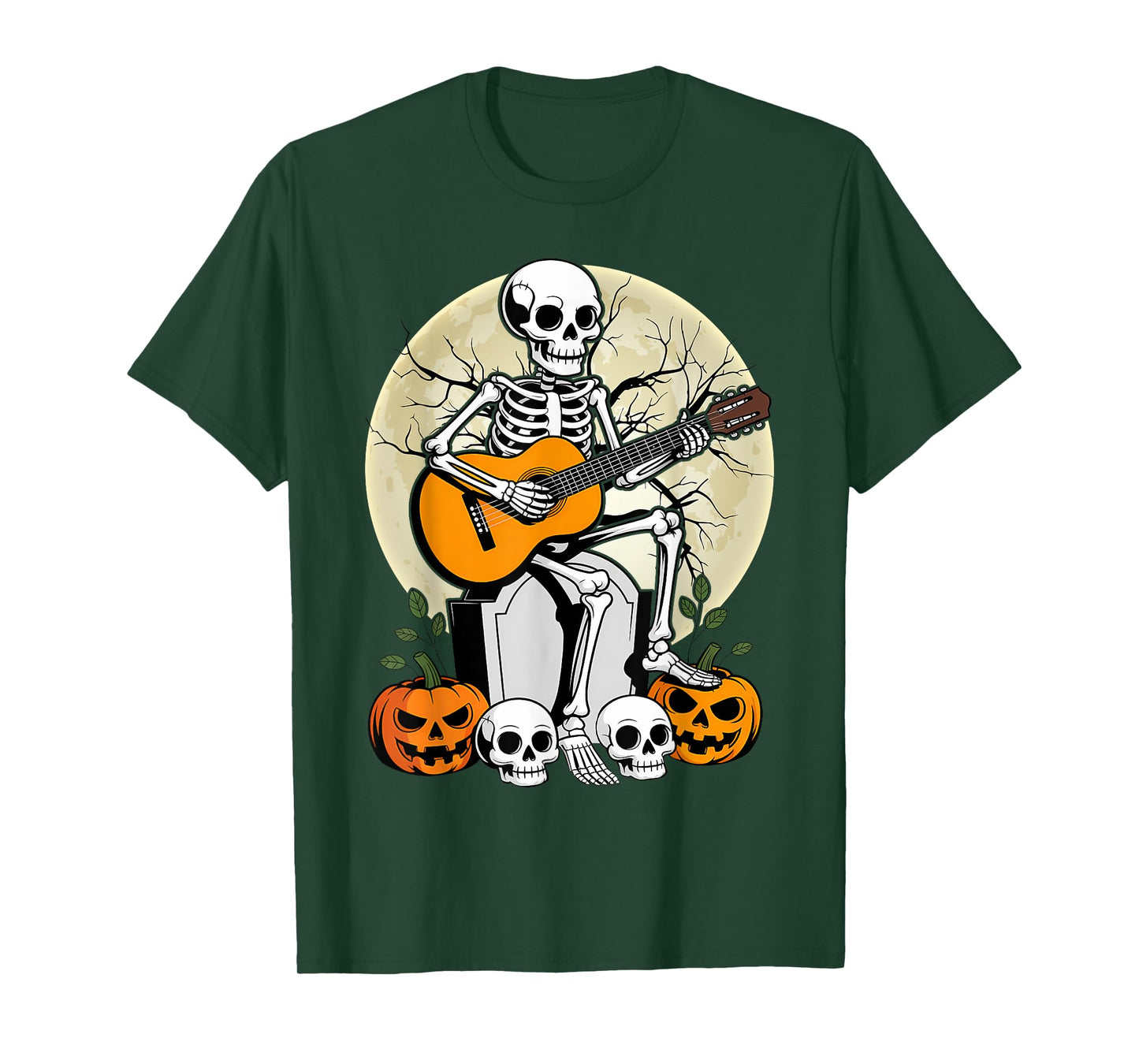 Halloween Skeleton Playing Guitar T-Shirt