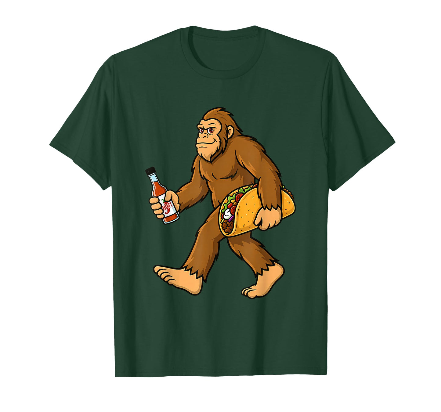 Bigfoot Taco Lover Sasquatch Cinco De Mayo Mexican Food T-Shirt