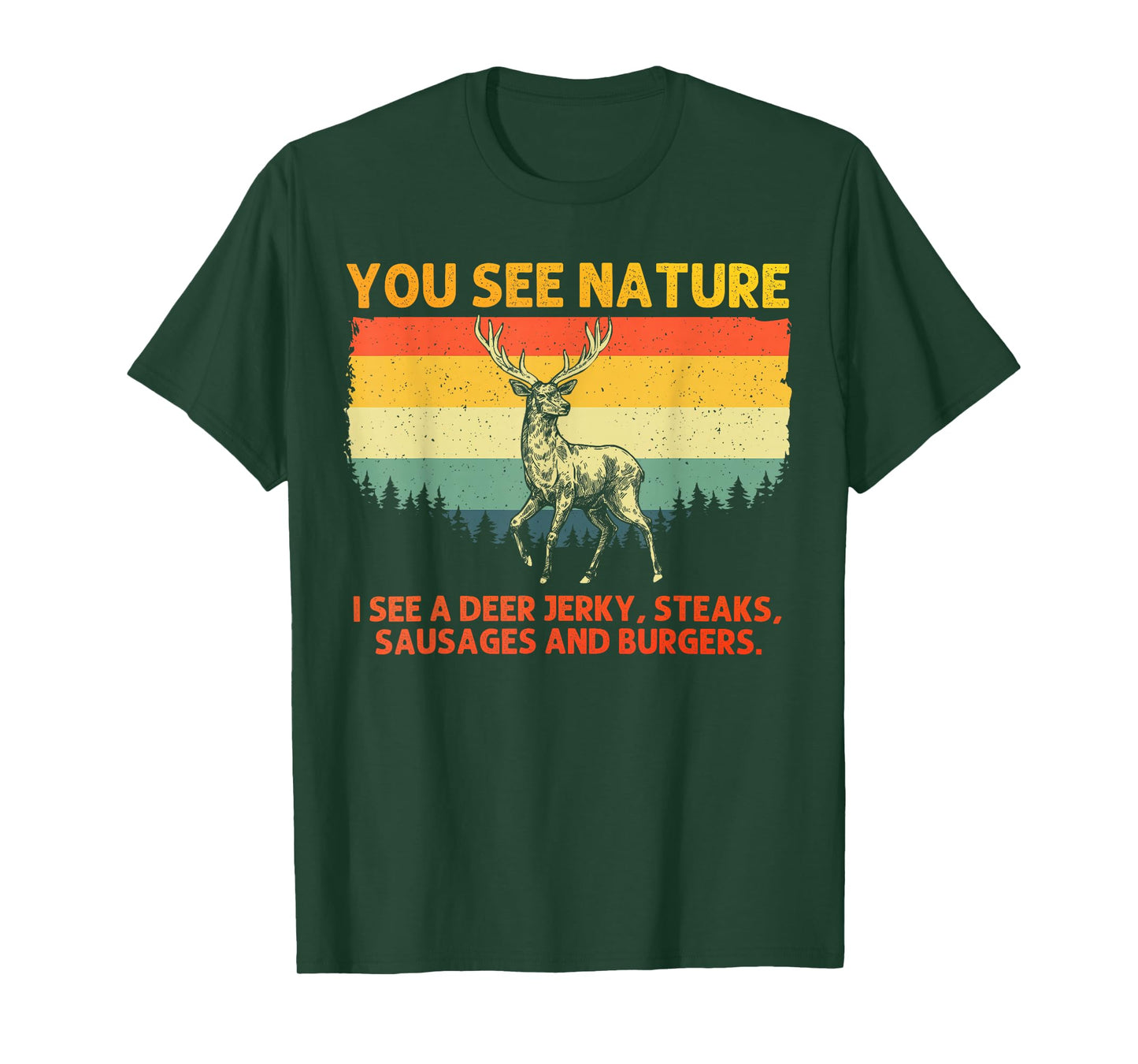Deer Hunting Art for Men Women Wildlife Hunter Deer Hunting T-Shirt