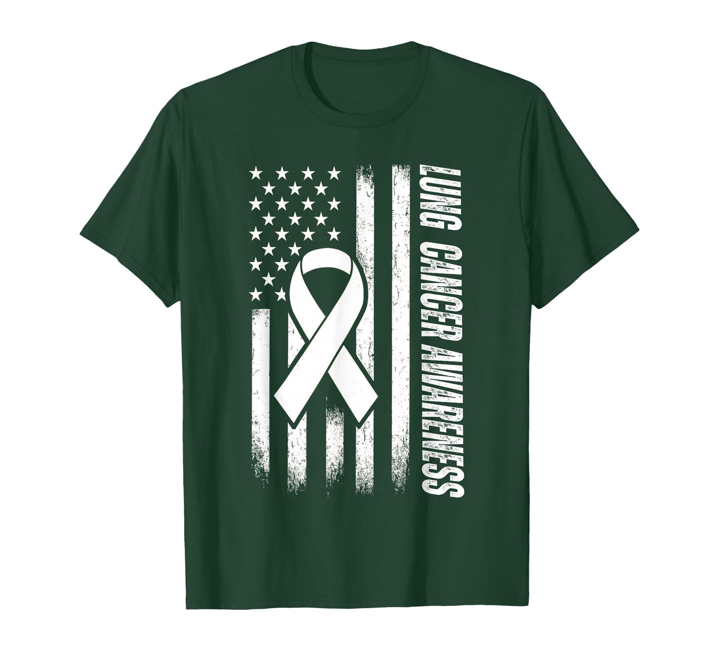 in November We Wear White Lung Cancer Awareness Ribbon T-Shirt