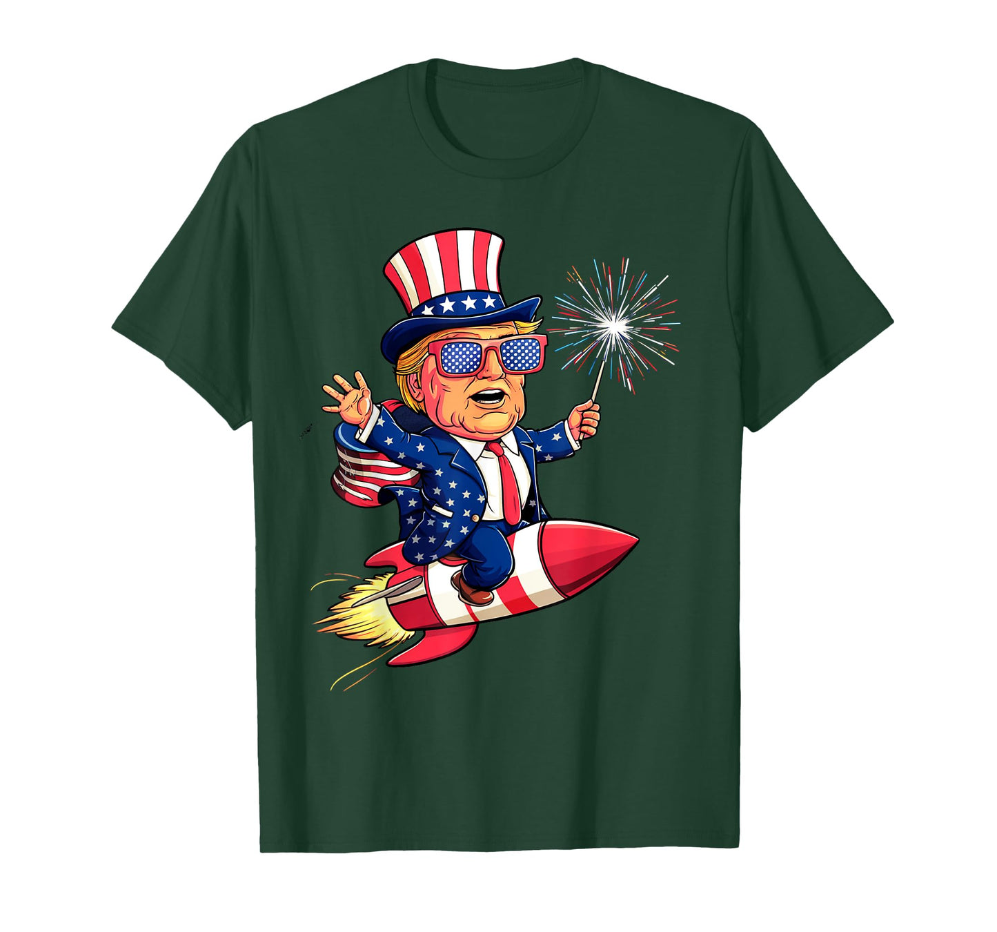 Donald TRUMP 2024 Happy 4th Of July Trump American Flag Women Men T-Shirt