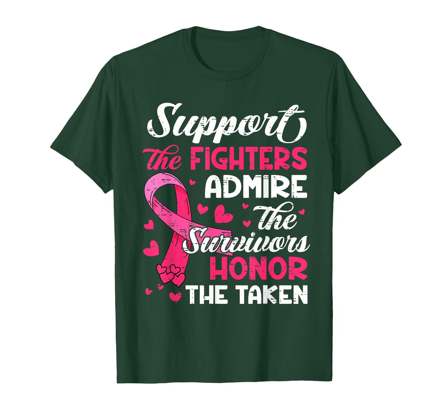Breast Cancer Support Admire Honor Breast Cancer Awareness T-Shirt