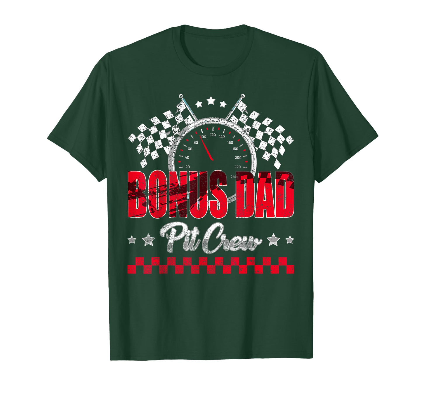 Race Car Birthday Party Racing Family Bonus Dad Pit Crew T-Shirt