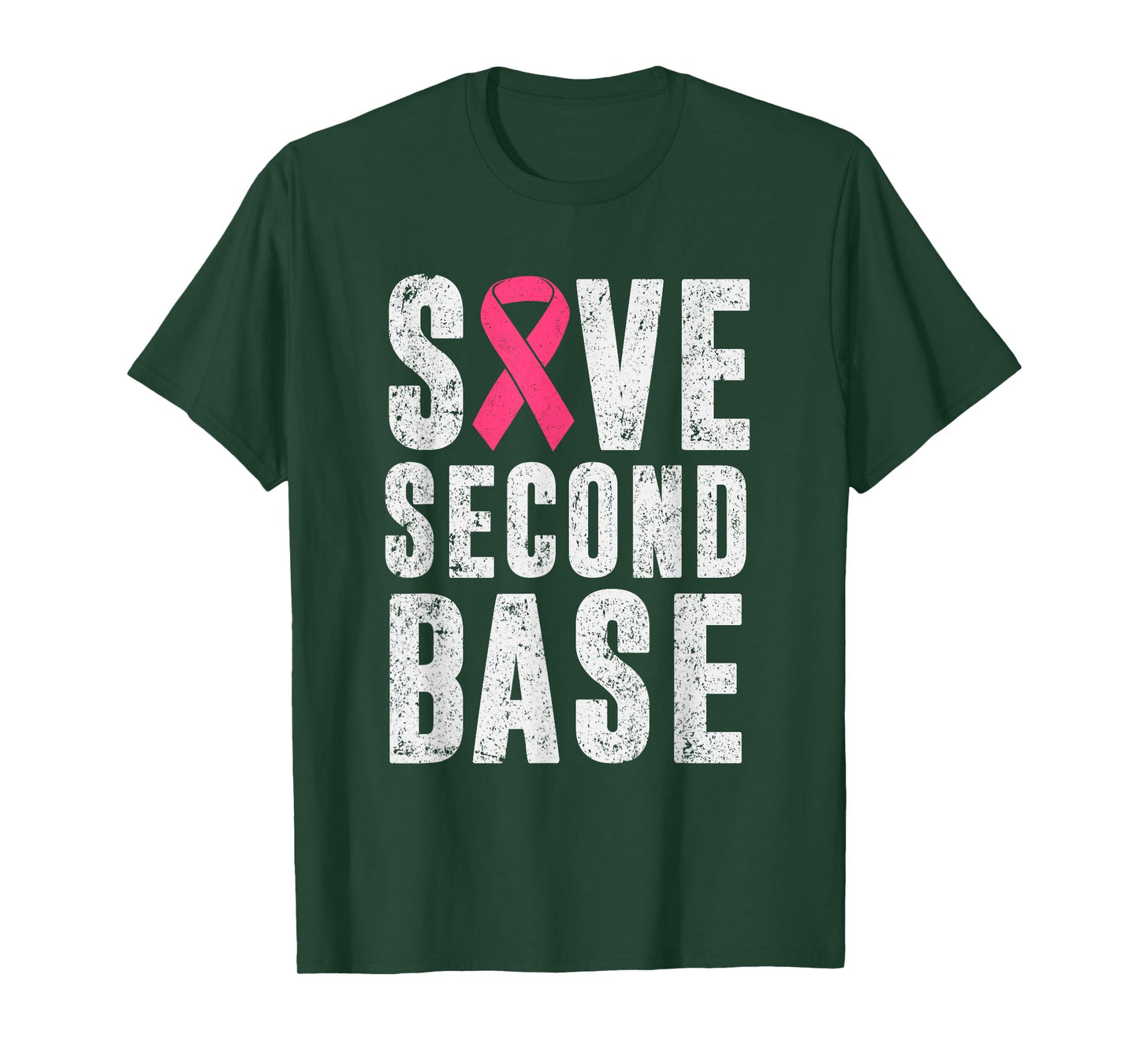 Funny Breast Cancer Awareness Month Tee Save Second 2nd Base T-Shirt