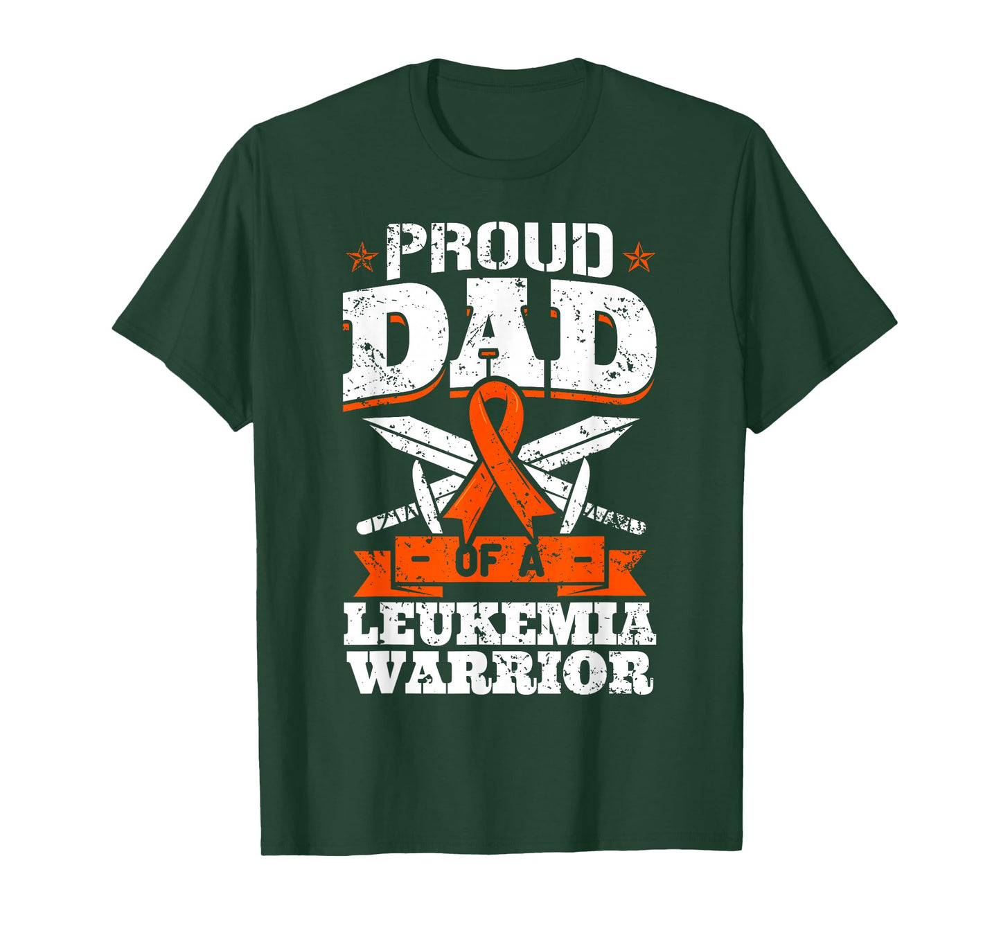 Proud Dad Of A Leukemia Warrior Daddy Awareness Blood Cancer T-Shirt