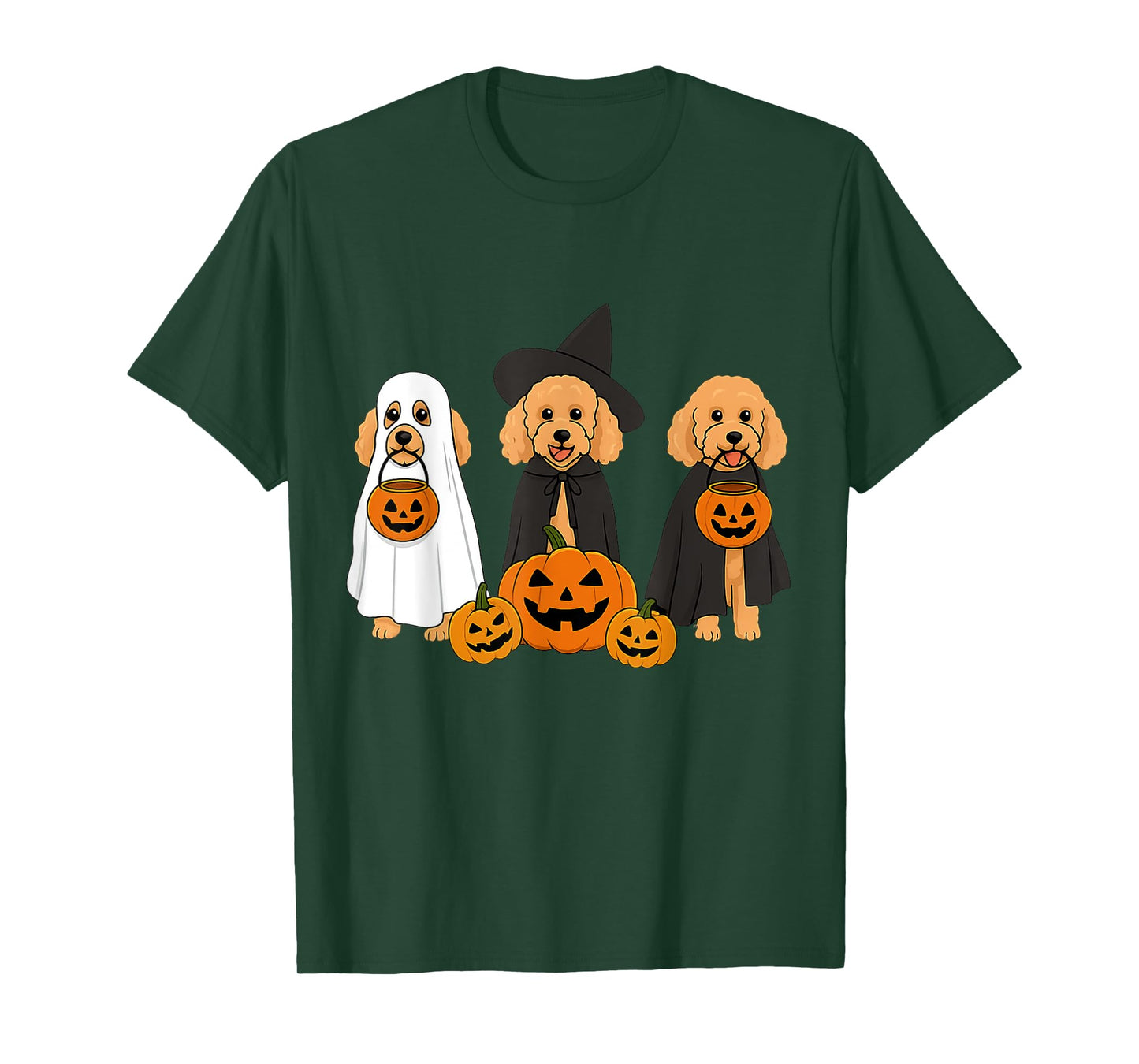 Ghost and Witch Pembroke Welsh Corgi Halloween for Women T-Shirt