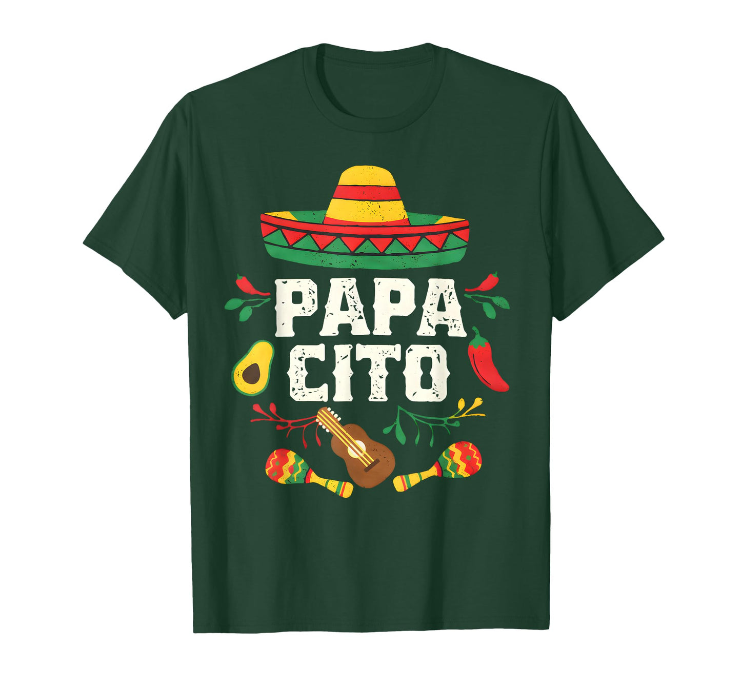 Papacito Family Cinco De Mayo Matchin Couple Mexican Dad Men T-Shirt