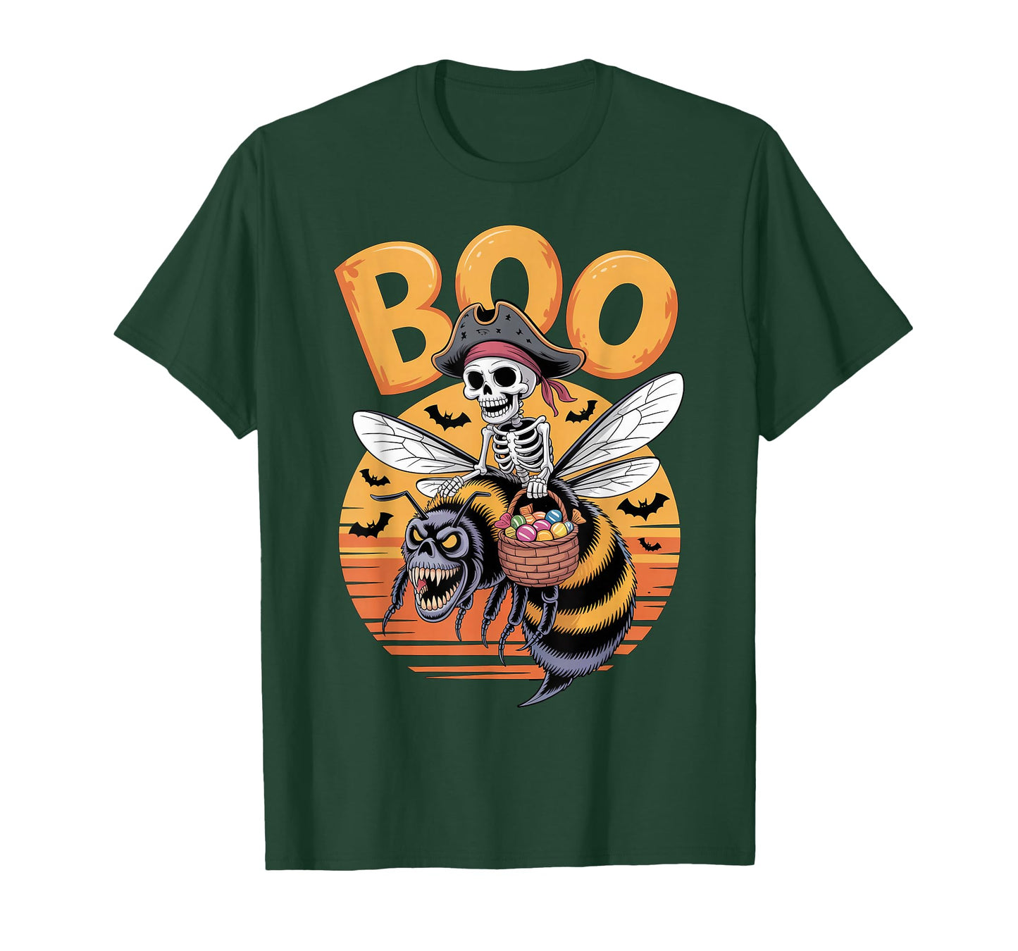 Spooky Bee Costume on Boo Bee Halloween T-Shirt